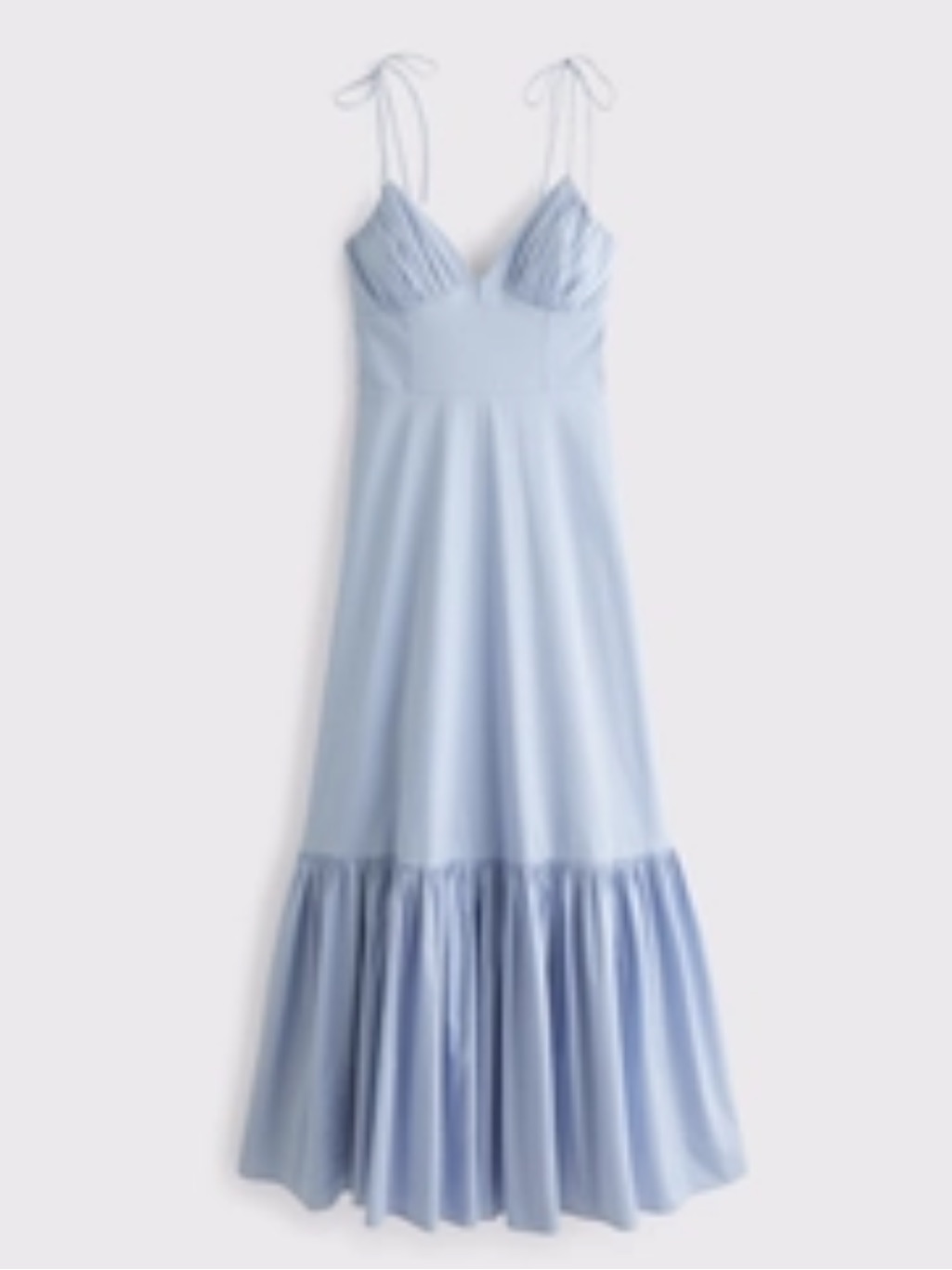 Abercrombie & Fitch Lilac Blue Tie-Strap Tiered Maxi Dress Xl